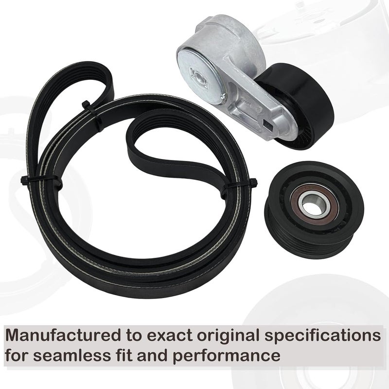 Fumin Belt Tensioner and Idler Pulley Belt Kit Replace 39282 38082 6PK1960 Fit for Dodge Grand Caravan Charger Durango Journey Challenger Avenger Ram ProMaster 1500 2500 3500 Chrysler 200 300 Town & Country - Image 5